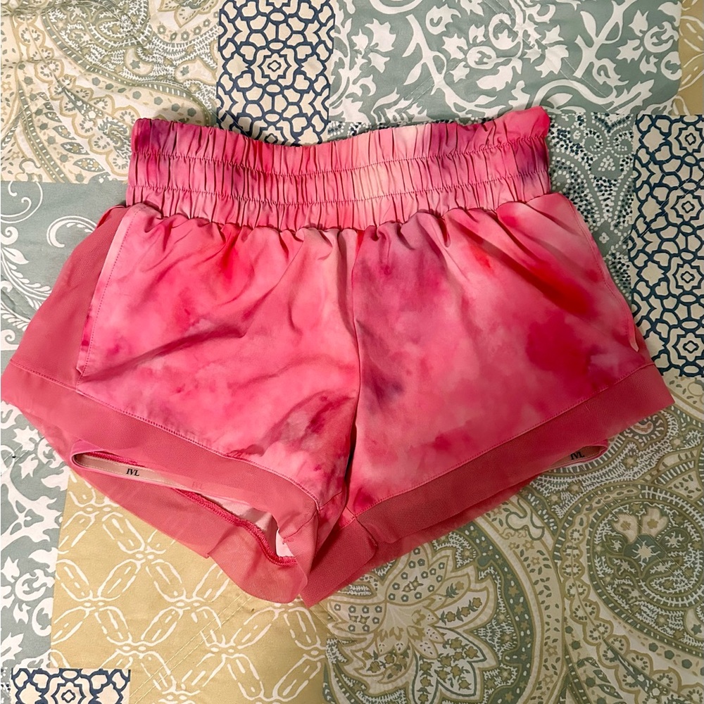IVL Pink Tie-Dye Athletic Shorts
